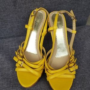 Slyluxe yellow heels